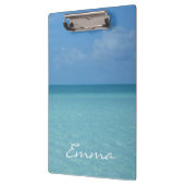 Caribbean Horizon Tropical Turquoise Blue Klemmbrett (Links)