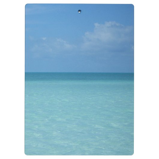 Caribbean Horizon Tropical Turquoise Blue Klemmbrett (Rückseite)