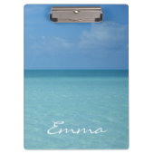 Caribbean Horizon Tropical Turquoise Blue Klemmbrett (Vorderseite)