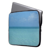 Caribbean Horizon Tropical Turquoise Blue Laptopschutzhülle (Vorderseite Links)