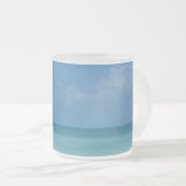 Caribbean Horizon Tropical Turquoise Blue Mattglastasse (VorderseiteRechts)