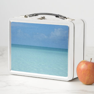 Caribbean Horizon Tropical Turquoise Blue Metall Lunch Box