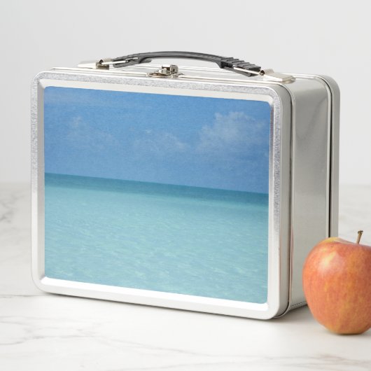 Caribbean Horizon Tropical Turquoise Blue Metall Lunch Box (Beispiel)