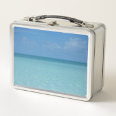 Caribbean Horizon Tropical Turquoise Blue Metall Lunch Box (Vorderseite)