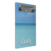 Caribbean Horizon Tropical Turquoise Blue Mini Klemmbrett (Schrägansicht)