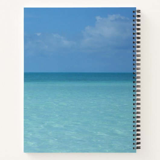 Caribbean Horizon Tropical Turquoise Blue Notizblock (Rückseite)