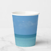 Caribbean Horizon Tropical Turquoise Blue Pappbecher (Links)