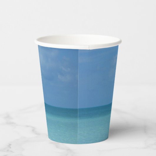 Caribbean Horizon Tropical Turquoise Blue Pappbecher (Rechts)