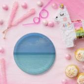 Caribbean Horizon Tropical Turquoise Blue Pappteller (Party)