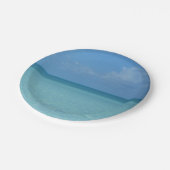 Caribbean Horizon Tropical Turquoise Blue Pappteller (Schrägansicht)