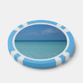 Caribbean Horizon Tropical Turquoise Blue Pokerchips (Einzeln)