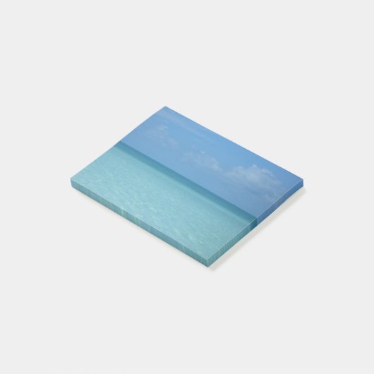 Caribbean Horizon Tropical Turquoise Blue Post-it Klebezettel (angewinkelt)