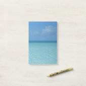 Caribbean Horizon Tropical Turquoise Blue Post-it Klebezettel (Auf Schreibtisch)