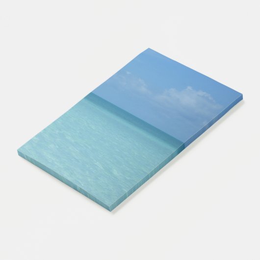Caribbean Horizon Tropical Turquoise Blue Post-it Klebezettel (angewinkelt)