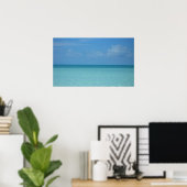 Caribbean Horizon Tropical Turquoise Blue Poster (Heimbüro)
