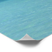 Caribbean Horizon Tropical Turquoise Blue Poster (Ecke)