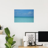Caribbean Horizon Tropical Turquoise Blue Poster (Heimbüro)