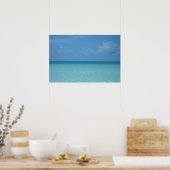 Caribbean Horizon Tropical Turquoise Blue Poster (Küche)