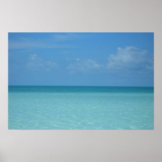 Caribbean Horizon Tropical Turquoise Blue Poster (Vorne)