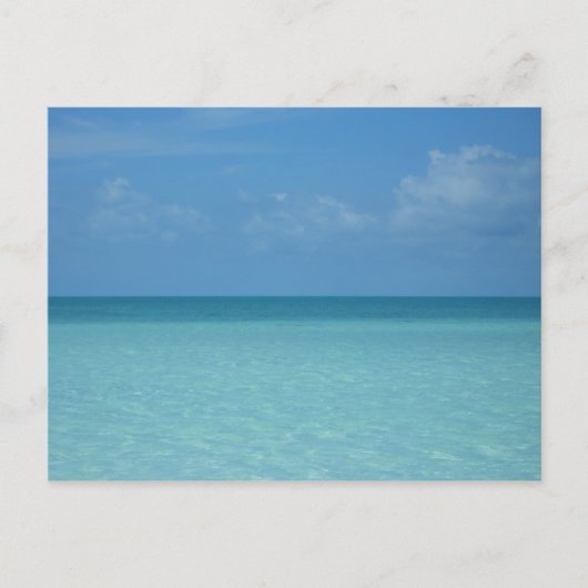 Caribbean Horizon Tropical Turquoise Blue Postkarte (Vorderseite)