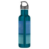 Caribbean Horizon Tropical Turquoise Blue Trinkflasche (Rückseite)