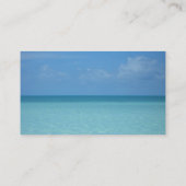 Caribbean Horizon Tropical Turquoise Blue Visitenkarte (Rückseite)