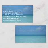 Caribbean Horizon Tropical Turquoise Blue Visitenkarte (Vorne/Hinten)