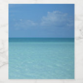 Caribbean Horizon Tropical Turquoise Blue Weinetikett (Einzelnes Label)
