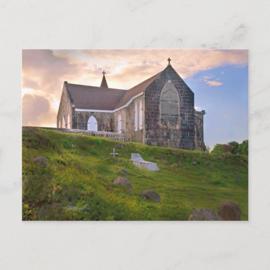 Caribbean Island Nevis St James Church Postkarte (Vorderseite)