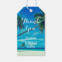 Caribbean Island Tropical Beach - Danke für Hochze Geschenkanhänger