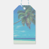 Caribbean Island Tropical Beach - Danke für Hochze Geschenkanhänger (Rückseite)