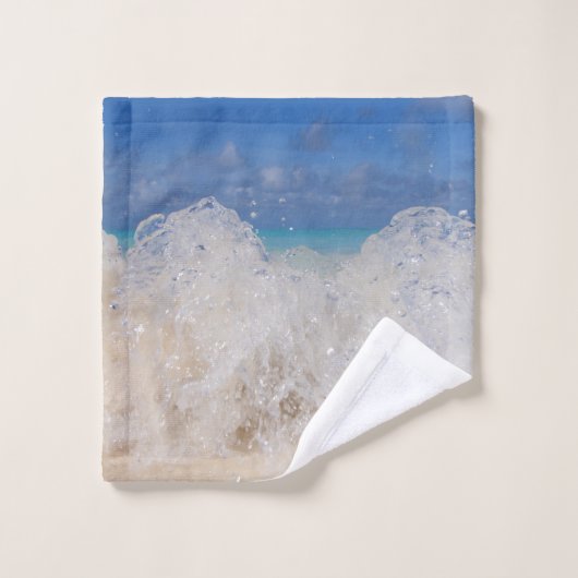 Caribbean Island Wave Liebe 1 Badhandtuch Set (Waschlappen)