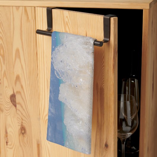 Caribbean Island Wave Liebe 2 Geschirrtuch (Drittel gefaltet)