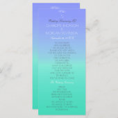 Caribbean Ocean Pastel Ombre Wedding Program Programm (Vorne/Hinten)