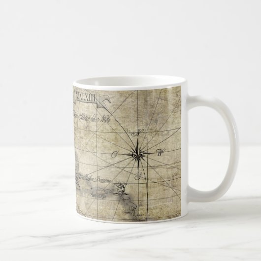 Caribbean - old map kaffeetasse (Rechts)