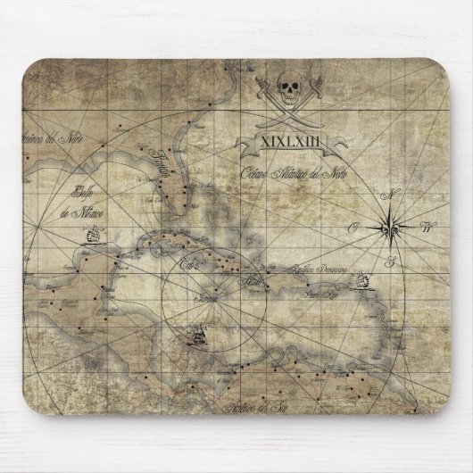 Caribbean - old map mousepad (Vorne)