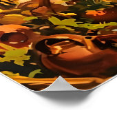 Caribbean Painting BOAC Travel Poster Art Print (Ecke)