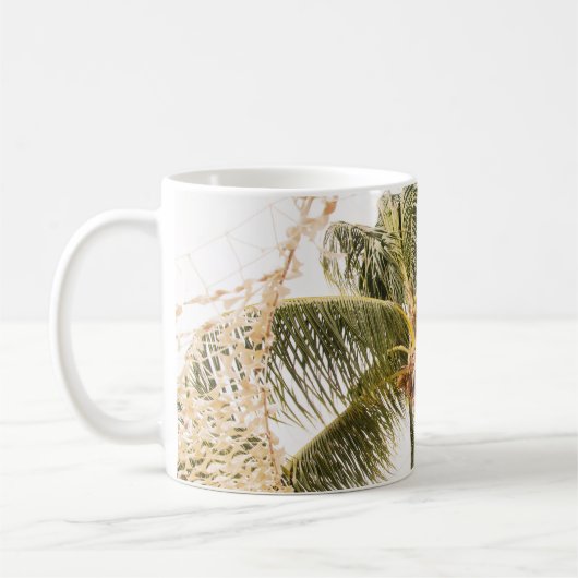 Caribbean Palm Tree Oasis #1 #travel #wall #art Kaffeetasse (Links)