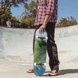 Caribbean Paradise Palms #2 #tropical #ocean #wall Skateboard