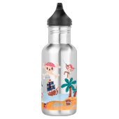 Caribbean Pirates Island Ocean Whale Boys Edelstahlflasche (Rechts)