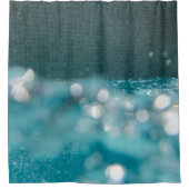 Caribbean Pool Bokeh Glam 1 Duschvorhang (Vorderseite)