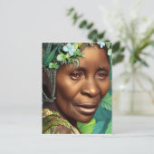 Caribbean Queen Black Woman Postkarte (Stehend Vorderseite)