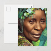Caribbean Queen Black Woman Postkarte (Vorne/Hinten)