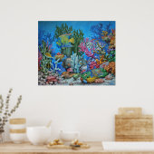 Caribbean Reef Print Poster (Küche)