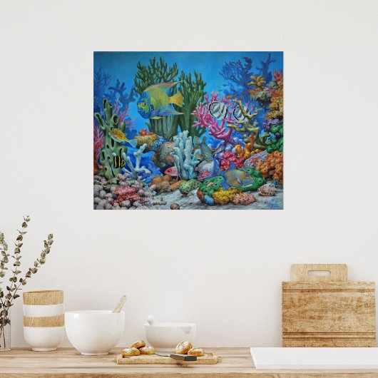 Caribbean Reef Print Poster (Küche)