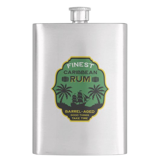 Caribbean Rum Gift Flachmann (Vorderseite)