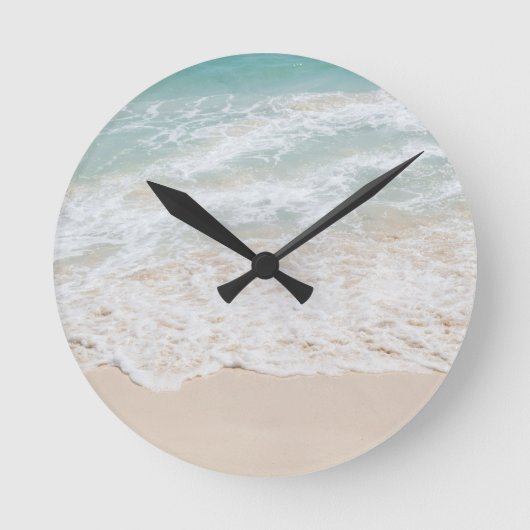 Caribbean Sea Foam Dream #3 #ocean #wall #decor Runde Wanduhr (Vorderseite)