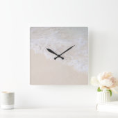 Caribbean Sea Foam Dream 7 Quadratische Wanduhr (Zuhause)