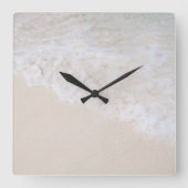 Caribbean Sea Foam Dream 7 Quadratische Wanduhr (Vorderseite)