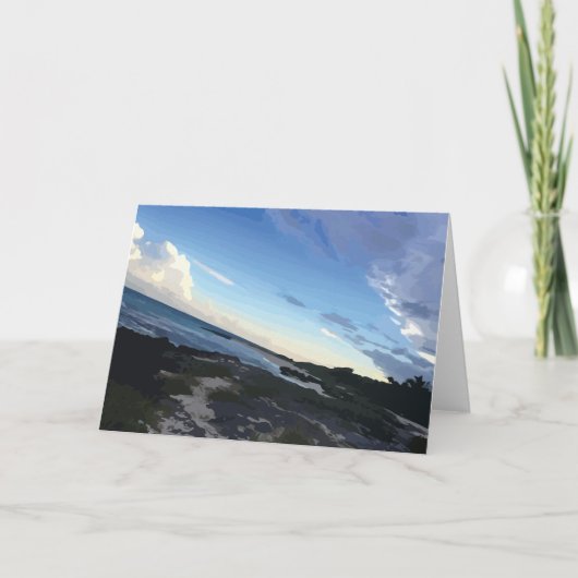 Caribbean Sea Mexico Beach Blue Ocean Sky Karte (Vorderseite)